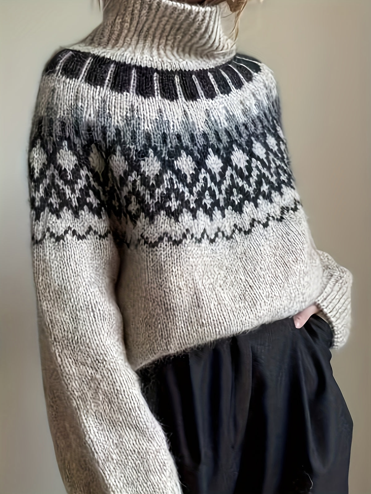 Emma - Vintage Loszittende Trui