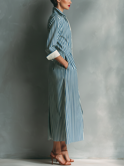Vanessa - gestreepte jurk