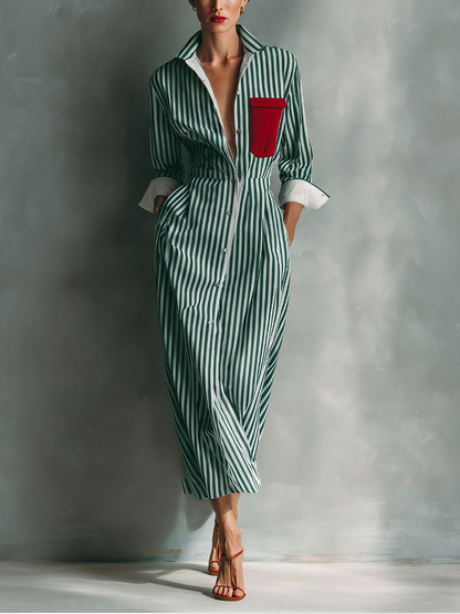 Vanessa - gestreepte jurk