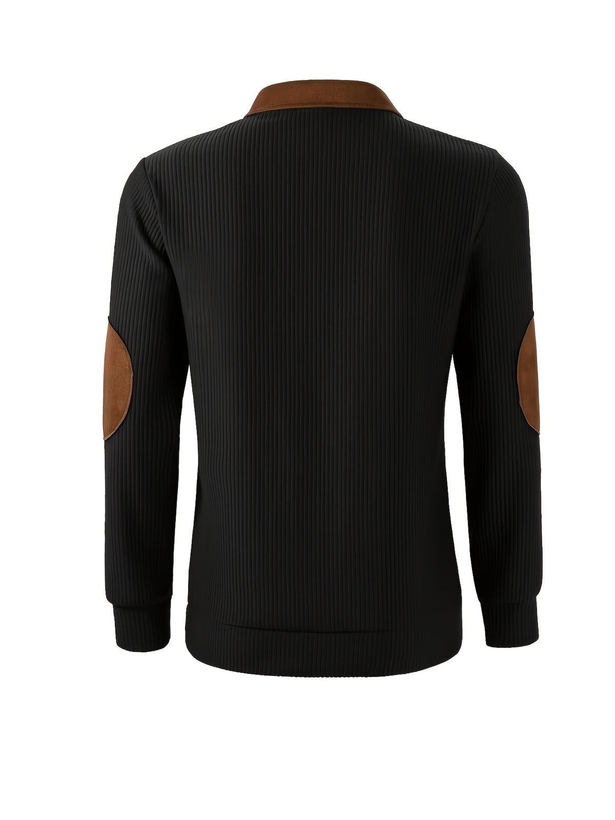Autumn Winter Men'S Long Sleeve Jacquard Knit Sweater Christmas Gift Thick Contrast Striped Casual Stand Collar Zipper Pullover