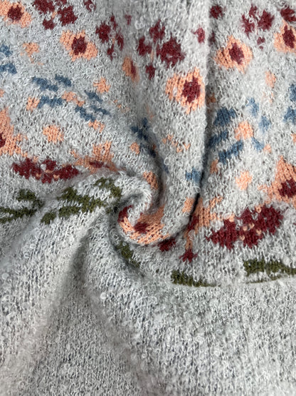 Fair Isle Style Jacquard Crew Neck Pullover