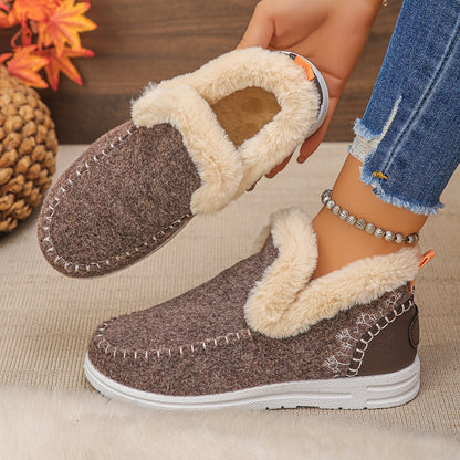 Women'S Multicolor Fleece-Lined Slippers, Versatile Slip-On for Daily Relaxing, Home Gatherings, Weekend Errands - Matches Casual Loungewear, Winter Outfits, Cozy Sets, Women Shoes
