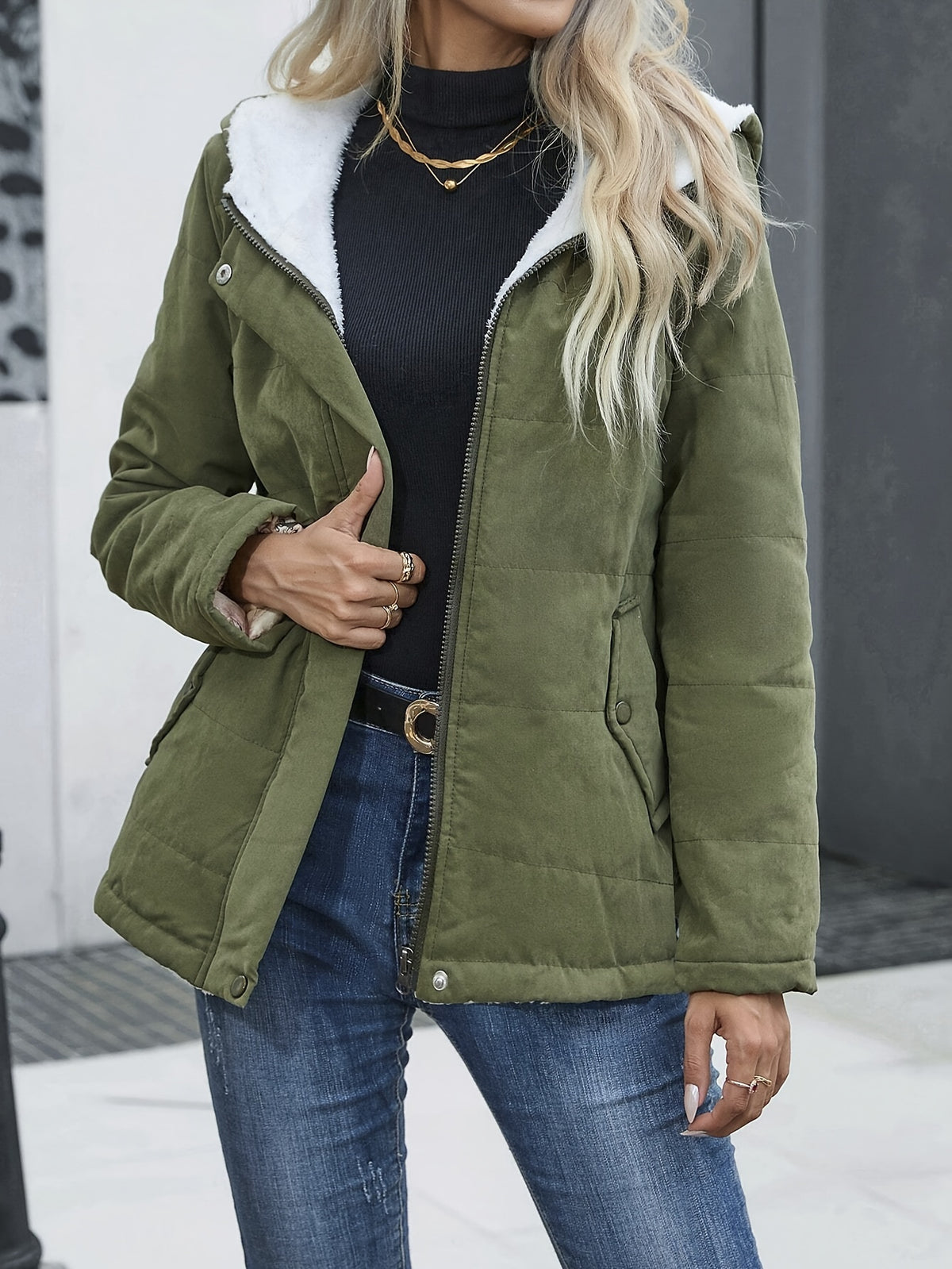 Women Hooded Lightweight Coat Clothes Outwear, Warm Winter Wear- Perfect for Casual Days