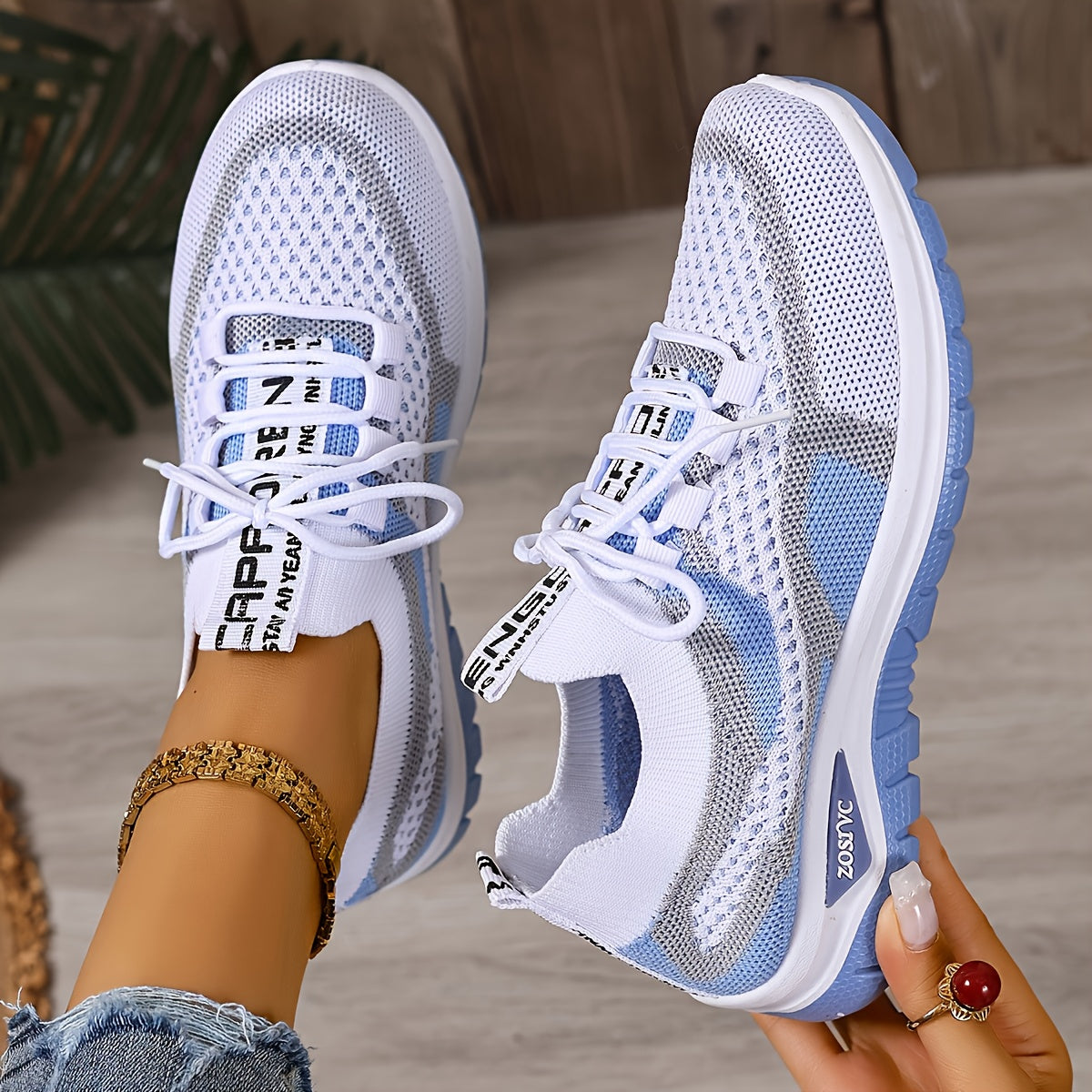 Women's Lightweight Breathable Sneakers - Comfortable Low-Top Lace-Up Casual Walking Shoes, Women Shoes Elegant Women Shoes Classy Lady Shoes