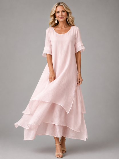 Liora | Robe Longue Fluide à Volants