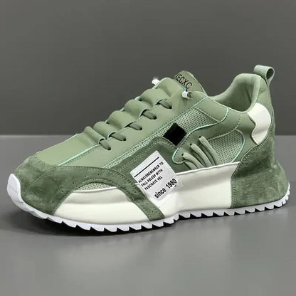 Sneakers Giuliano | Multicolor Patchwork in Suède en Leer