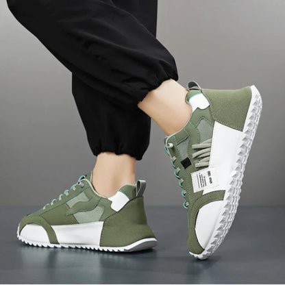 Sneakers Giuliano | Multicolor Patchwork in Suède en Leer