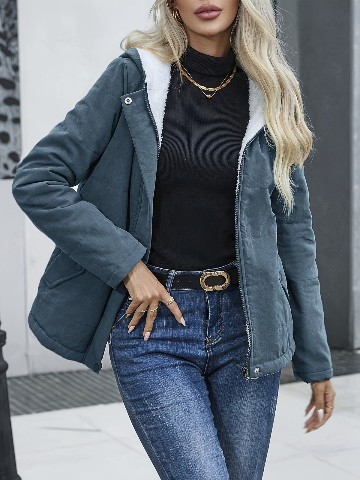 Women Hooded Lightweight Coat Clothes Outwear, Warm Winter Wear- Perfect for Casual Days