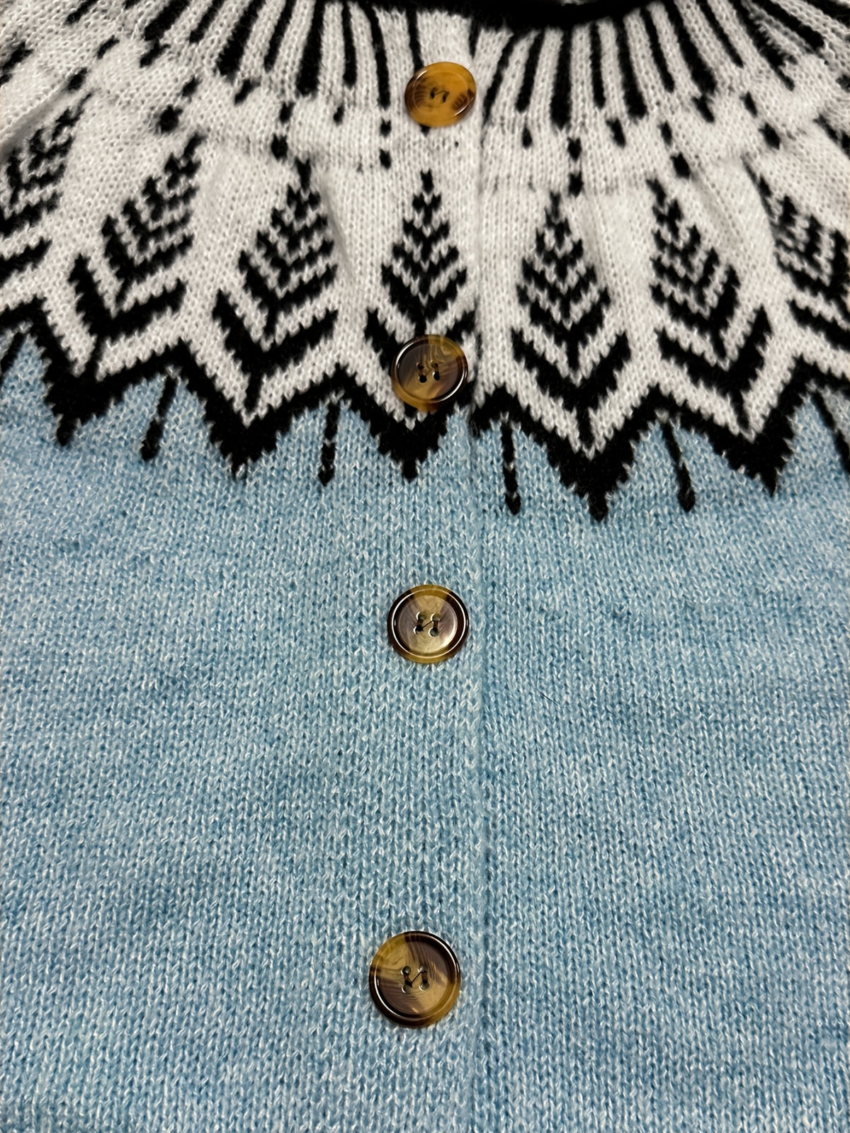 Women'S Vintage Elegant Geometric Pattern Cardigan - Contrast Trim Open Front Sweater, Round Neck Long Sleeve Button-Up, All-Season Versatile Casual Wear Layering Piece, Cardigan Sweater, Fall Layering Item, Winter Wardrobe, Vintage Style