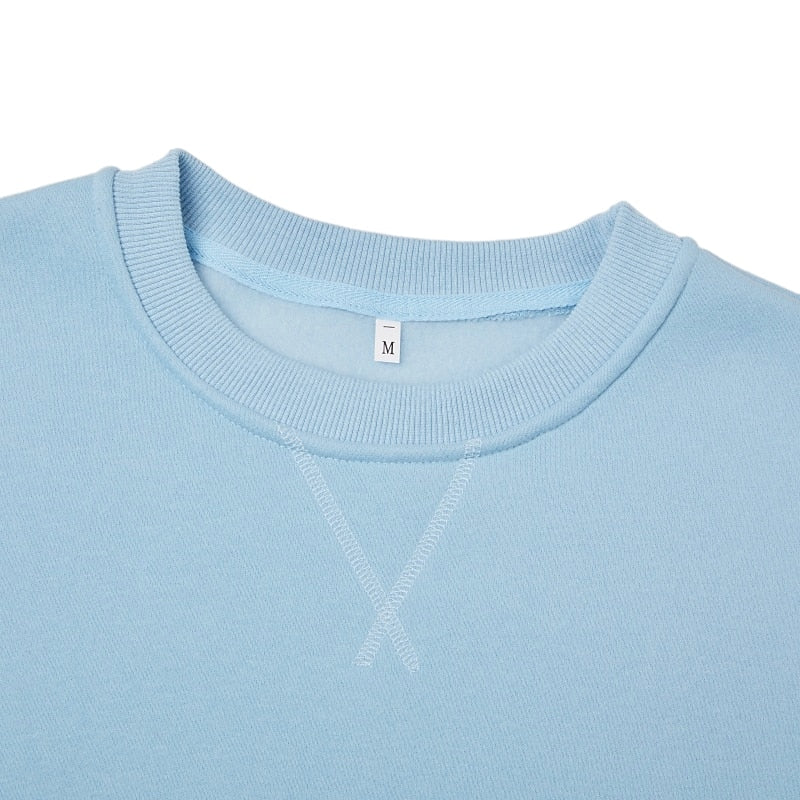 Relaxed Crew Neck Cotton Sweatshirt