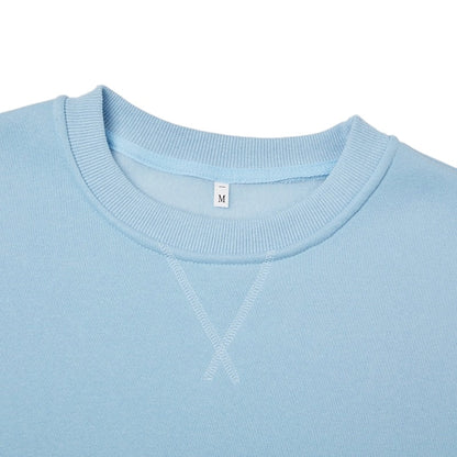 Relaxed Crew Neck Cotton Sweatshirt